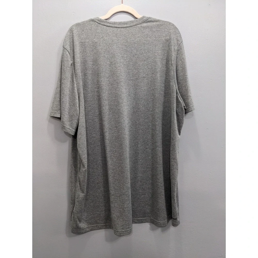 adidas Aeroready Gray Shirt Men 2XL Performance Sportswear Workout Sports Logo